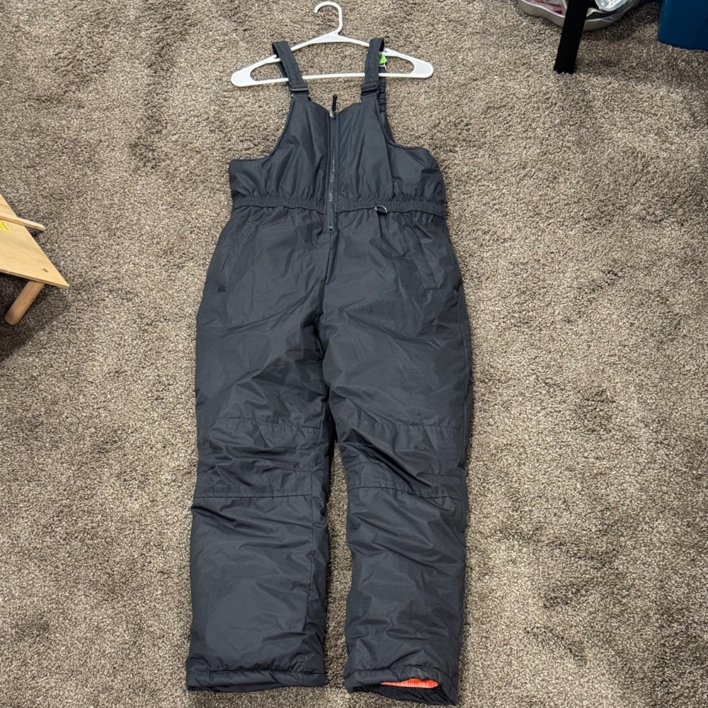 Kids Gray Snow Bib - Pink Platinum